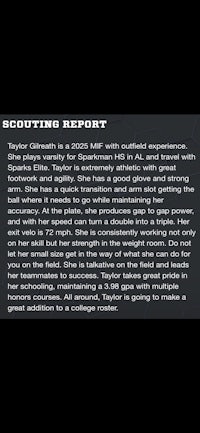 a black background with the words scouting report